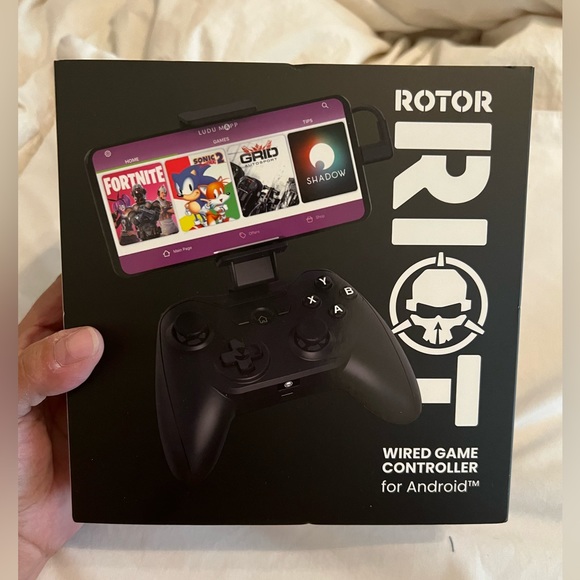 New Rotor Riot Wired Game Controller for Android RR1825A Black - Picture 2 of 6